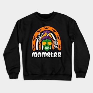 Momster Mom Skull Halloween Costume Crewneck Sweatshirt